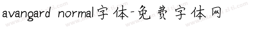 avangard normal字体字体转换